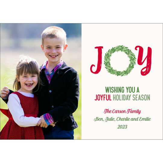 Joy Holiday Photo Cards